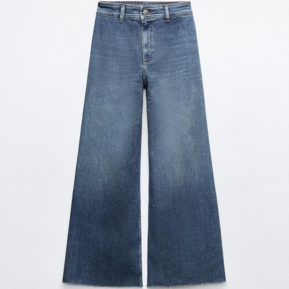 ZARA MARINE STRAIGHT HIGH RISE JEANS